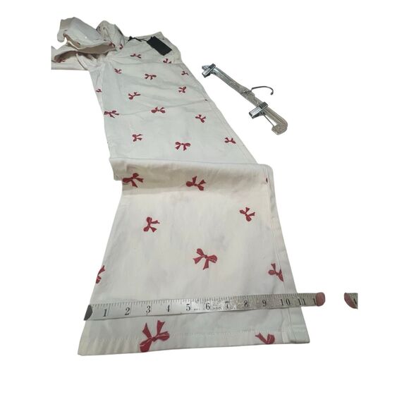 Forever 21 Bow Embroidered Baggy Pants Sz S 27/32 Wide Leg NWT - Picture 7 of 7